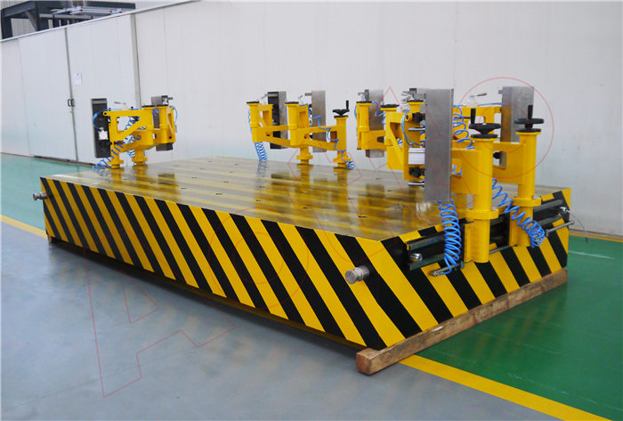 Buttress material separation trolley